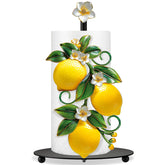 Thyle lemon paper towel holder with round base on a sunny kitchen counter for easy reach.