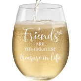 TIAOFENGZHEN Friends are The Greatest Treasure wine glass for heartfelt gifting