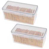Tiawudi 2-pack bread box with airtight lids on kitchen counter.