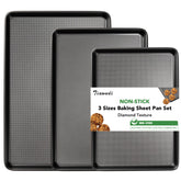 Tiawudi large baking sheet with diamond texture for even browning and easy release