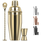 Tiawudi 24oz cocktail shaker in gold for smooth pours and a professional feel
