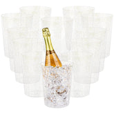 Tiawudi 12-pack gold glitter ice bucket set for stylish wedding service.