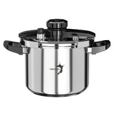 TIBORANG 8.5 Qt pressure cooker on stove for quick family meals