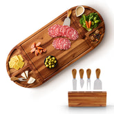 Tidita 30-inch large acacia charcuterie board highlights natural grain for elegant entertaining.
