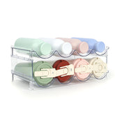 TIDY SAVANT water bottle organizer in clear two-pack keeps bottles neatly stored and accessible.