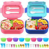 TIME4DEALS bento box with four compartments keeps meals neatly separated for kids