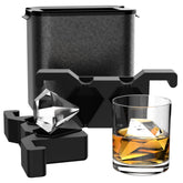 TINANA Clear Diamond Ice Tray creating two crystal ice balls for whiskey
