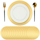 Tioncy gold round placemat pack adds shimmering elegance to dining tables