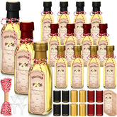 Tioncy vanilla extract bottle with cap, clear square glass for easy content visibility