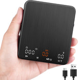 Tipre Mini Espresso Scale front view shows compact fit on a small counter.