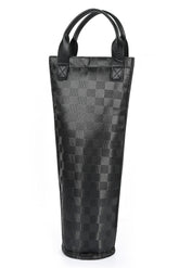 Tirrinia wine carrier tote with insulation keeps bottle cool during travel.