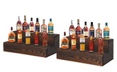 TIRYIUOU liquor display shelf 2-tier shown in a stylish home bar for organized bottle display.