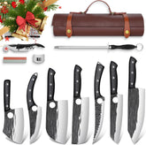 TIVOLI butcher knife set Serbian chef knife for precise slicing
