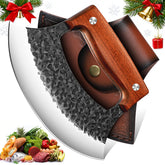 TIVOLI Ulu Knife blade close-up showing curved edge for precise chopping