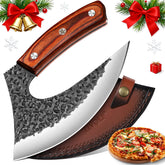 TIVOLI Ulu knife with rosewood handle offers secure grip for precise prep