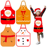 Tkifoda kids Christmas apron with pocket protects clothes during arts and crafts.