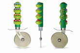 TMNT pizza cutter with Leonardo figure on the handle for fun pizza nights