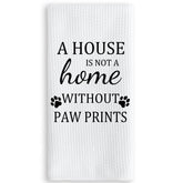 TNUW dog-themed kitchen towel 16x24 on oven handle for quick drying.