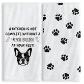 TNUW funny French Bulldog paw kitchen towel adds playful charm when drying hands
