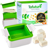 Tofuture Tofu Press assembled, original design for clean, mess-free pressing