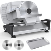 TOKASS Meat Slicer 200W motor operates quietly for home use.