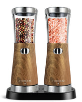 TOMEEM electric grinder base front view for convenient, mess-free table seasoning