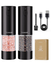 TOMEEM upgraded-capacity salt-pepper-grinder speeds up seasoning in family meals