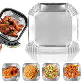 Tonmom air fryer liner 6.3-inch square keeps mess to a minimum while cooking.