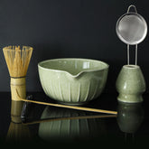 Tooloton Matcha Whisk Set embossed bowl for smooth, even whisking