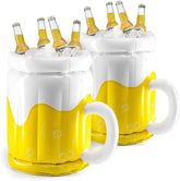Top Race beer mug floating cooler in pool, perfect for easy beverage access