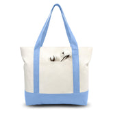 TOPDesign tote bag with external pocket keeps small items organized for quick access.