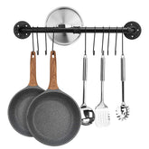 Toplife pot rack wall mounted on kitchen wall for organized cookware