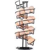 Toplife spiral design egg skelter rack with 360-degree access on counter