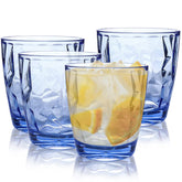 Topsky 10 oz tumbler with blue transparent color and diamond texture for everyday use