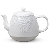 Toptier Leaf Teapot with embossed leaf pattern for elegant tea moments.