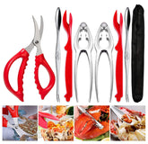 TORINALITAL crab leg crackers set 7p package for effortless shell cracking at home.