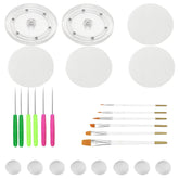 TOSPARTY cookie decorating kit cookie-turntable 2-pack for even icing and smooth rotation
