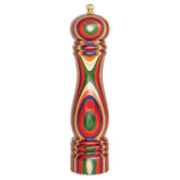 Totally Bamboo Baltique Marrakesh pepper grinder top view reveals vibrant wood design for stylish seasoning
