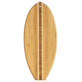 Totally Bamboo Lil' Surfer board—front view with stylish end-grain inlay for chic serving.