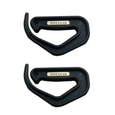 Totasak bag carrier hook demonstrates hands-free bag threading.