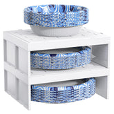 Towardfun plate dispenser top view, easy access for quick meal prep.