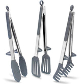 TOWINGO 12-inch Classic Food Tong in use for flipping and grabbing ingredients safely.