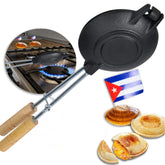 TraditionTools Cuban sandwich press round for authentic crusty bread at home