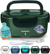 Travelisimo electric lunch box with 80W heating for quick hot meals on the go.
