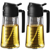 TrendPlain olive oil sprayer compact bottle enables easy sprays and pours.
