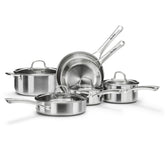 Tri-Ply stainless steel 8-inch frying pan for quick searing and even heat.