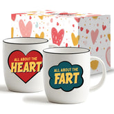 Triple Gifffted heart and fart mug duo for playful mornings.