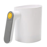 TriTree battery-operated flour sifter front view emphasizing quick one-click sifting.