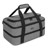 Trunab casserole carrier exterior view highlighting durable nylon for outdoor meals