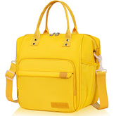 TuErCao yellow lunch box front view for on-the-go meals and easy access